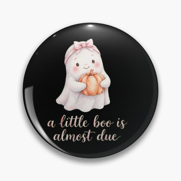Item preview, A Little Boo Is Almost Due Pumpkin Ghost – Halloween Baby Shower designed and sold by ZyVoAli.