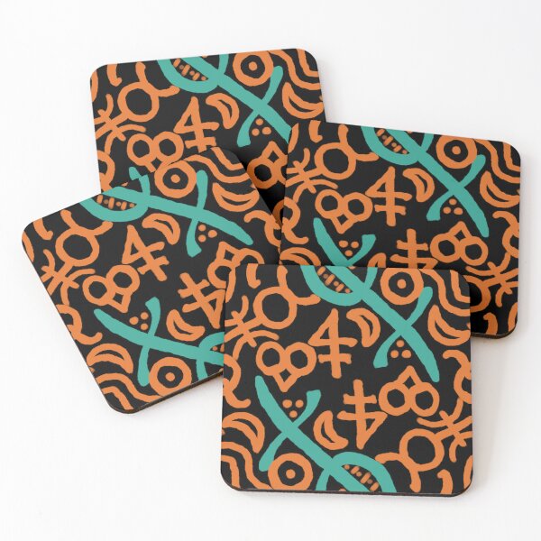 Item preview, Obsidian, Verdigris, and Russet Esoteric Monogram designed and sold by QAF Warlock Patterns.