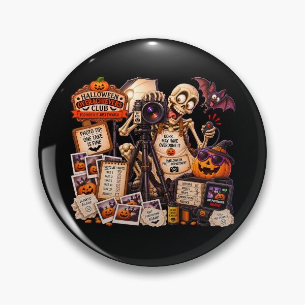 Item preview, ⚡HALLOWEEN OVERACHIEVERS CLUB - Pablo's Photo Department - dark version designed and sold by WheelieGdArt.