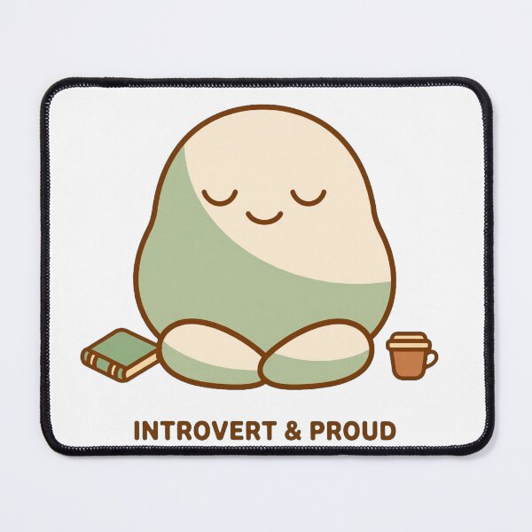 Item preview, Introvert & Proud Blob — Cute Bookish Coffee Lover Design designed and sold by Sweet Blob Co.