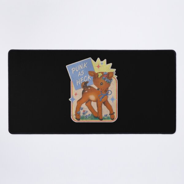 Item preview, Cute Retro Fawn Deer Punk As Heck Satire Stickers designed and sold by MelittaKaiser.