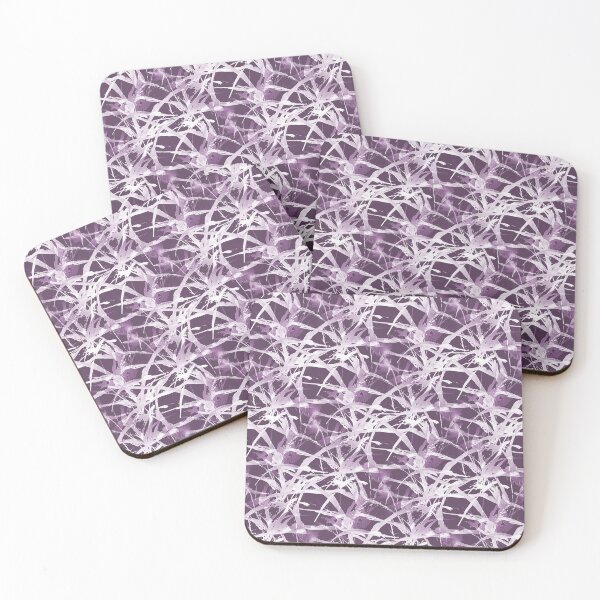 Item preview, Foliage Short Grass Abstract in White and Mauve designed and sold by Artistestella.