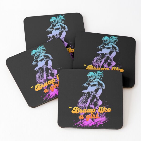 Item preview, Logo featuring a cute girl riding a motocross bike, for speed enthusiasts. 66 designed and sold by UrbanTRIP.
