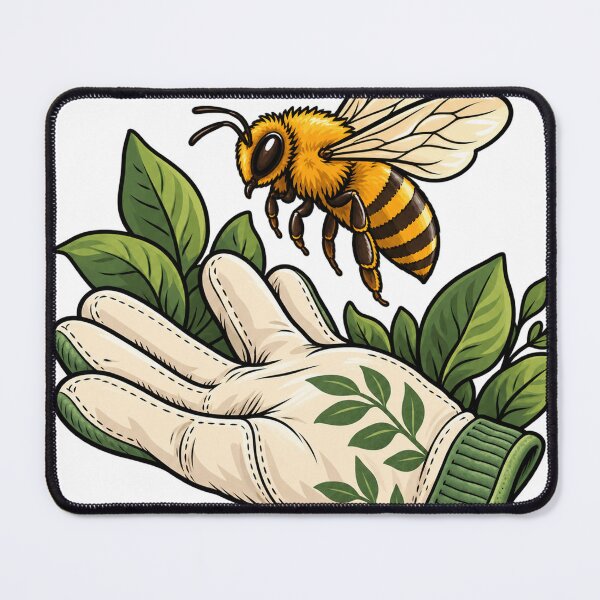 Item preview, Hand Drawn Beekeeper Glove And Bee designed and sold by S06PMarketing.