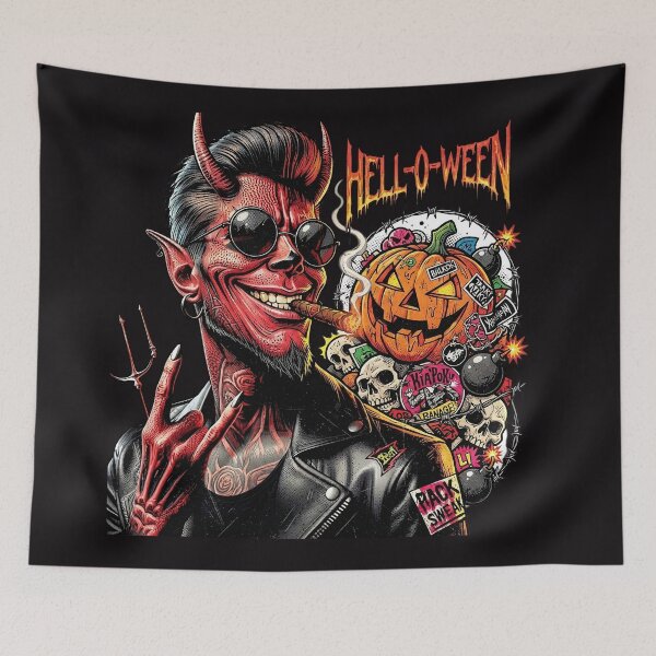 Item preview, Halloween Devil Cigar Pitchfork Pumpkin Horns designed and sold by Voodoo Store Paranormal Collections.