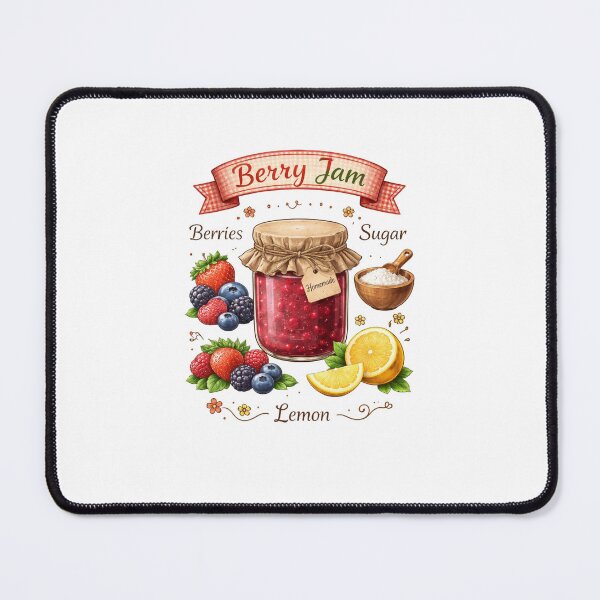 Item preview, Vintage Berry Jam Recipe Farmhouse Kitchen Wall Art designed and sold by FestivityFinds.