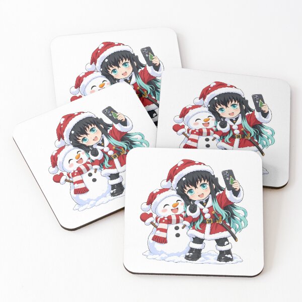 Item preview, Muichiro Tokito Demon Slayer Christmas Snowman Selfie designed and sold by mildaclairmo.