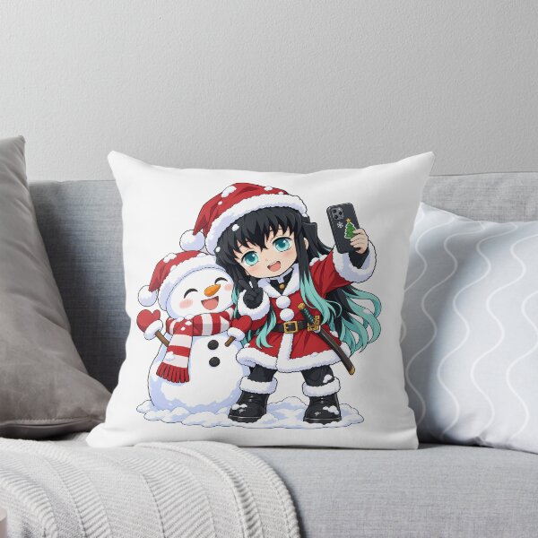 Item preview, Muichiro Tokito Demon Slayer Christmas Snowman Selfie designed and sold by mildaclairmo.