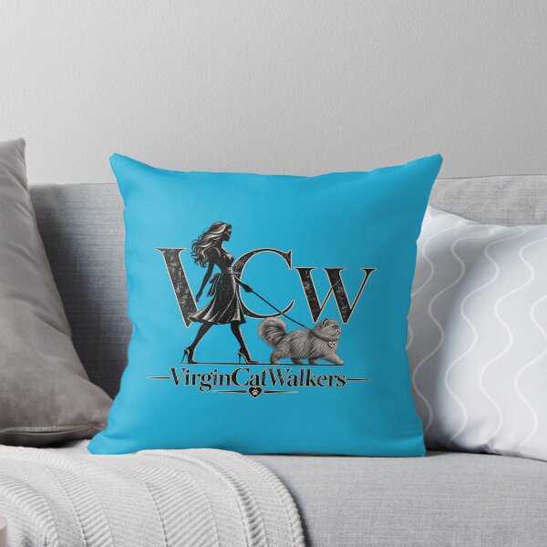 Item preview, VCw VirginCatWalkers - Elegant Woman walking a Persian -Cattitude designed and sold by Laugh a Lot Folk Art.
