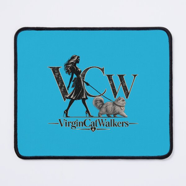 Item preview, VCw VirginCatWalkers - Elegant Woman walking a Persian -Cattitude designed and sold by Laugh a Lot Folk Art.