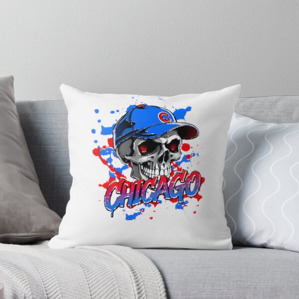 Item preview, Edgy Chicago Cubs Inspired Skull Design for Sports Fans designed and sold by Vermooud.