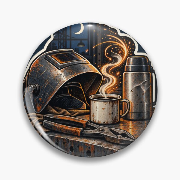 Item preview, Midnight Welding Bay Coffee Break Sticker designed and sold by WaynesCave.