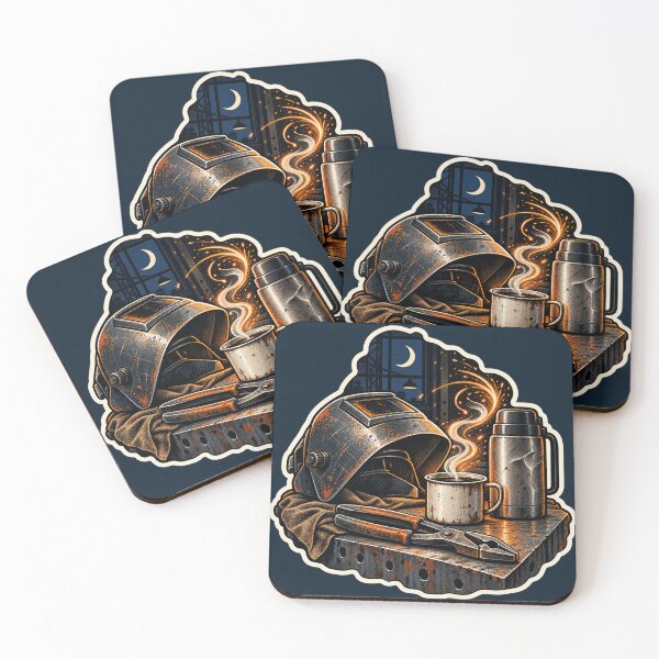 Item preview, Midnight Welding Bay Coffee Break Sticker designed and sold by WaynesCave.