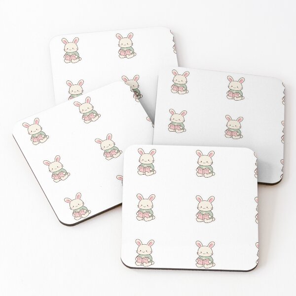Item preview, Kawaii Bunny Reading  — Cute Bookish Animal Illustration designed and sold by Sweet Blob Co.
