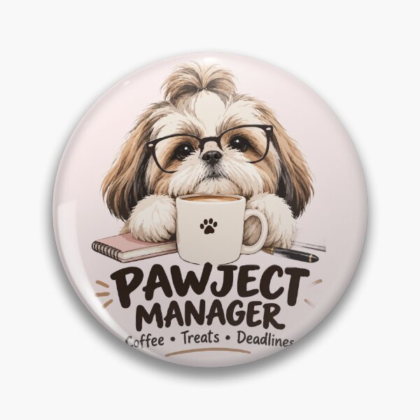 Item preview, Shih Tzu Pawject Manager – Funny Dog Office Coffee designed and sold by PawsAndPallette .