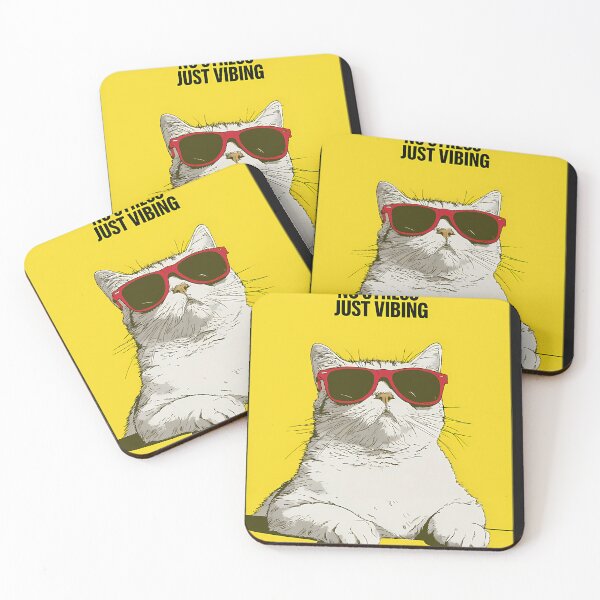 Item preview, Cool Cat No Stress Just Vibing Funny Meme designed and sold by EPICV.SION WEARS.