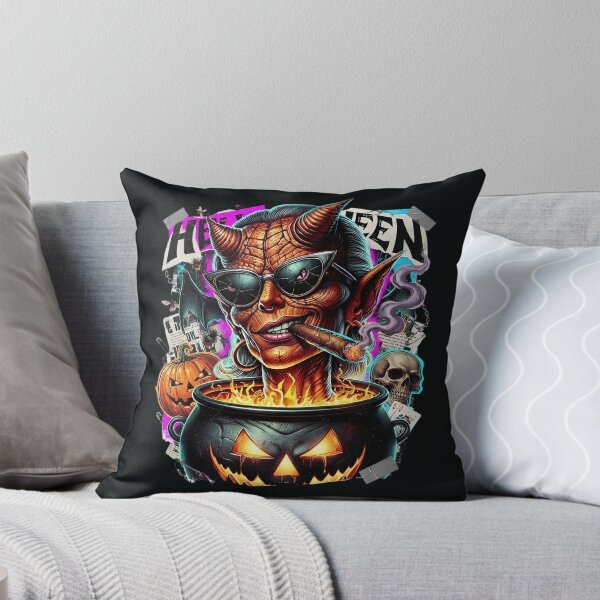 Item preview, Halloween She Devil Cigar Pumpkin Cauldron designed and sold by Voodoo Store Paranormal Collections.