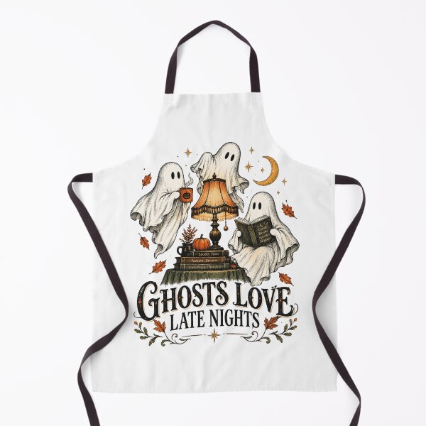 Item preview, Ghosts Love Late Nights Halloween Vintage Ghost Graphic designed and sold by pradeepvisuals.