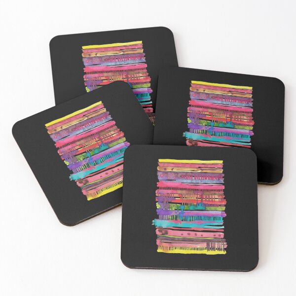 Item preview, Abstract Watercolor Colorful Stripes Geometric Pattern designed and sold by MelittaKaiser.