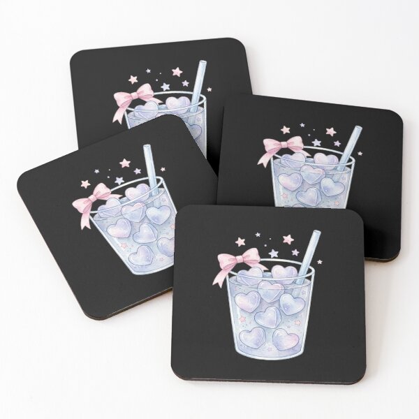 Item preview, Coquette Heart Ice Cubes Iced Coffee designed and sold by ZyVoAli.