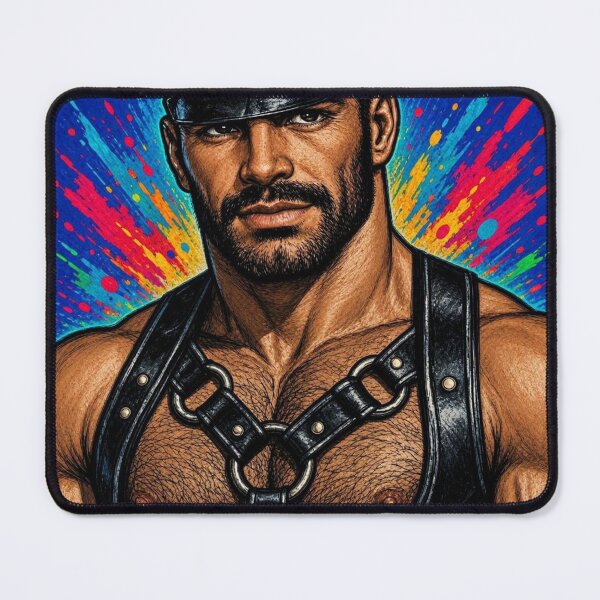 Item preview, Gay Pride Pop Color "Midnight Leather Daddy" Berlin Gay Leder Pride Graphic Design designed and sold by ItsAKinkThing.