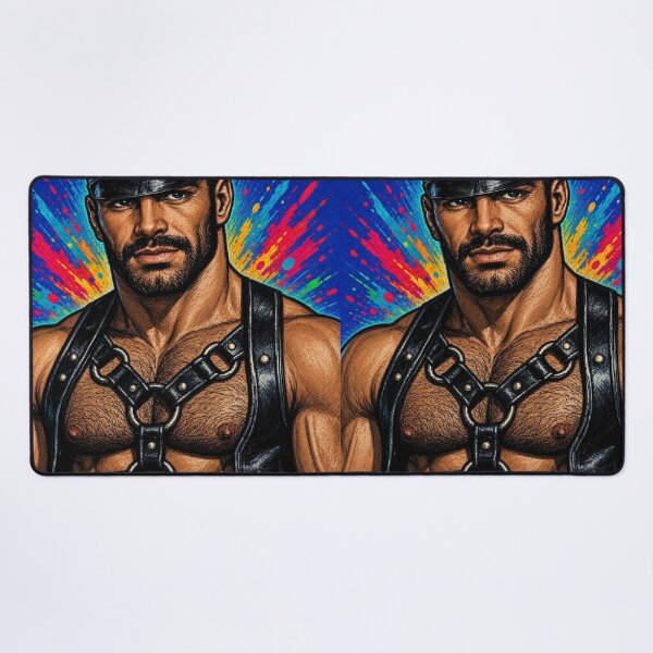 Item preview, Gay Pride Pop Color "Midnight Leather Daddy" Berlin Gay Leder Pride Graphic Design designed and sold by ItsAKinkThing.