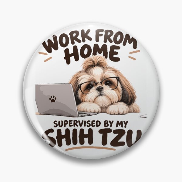 Item preview, Shih Tzu Work From Home – Funny Dog Mom Office designed and sold by PawsAndPallette .