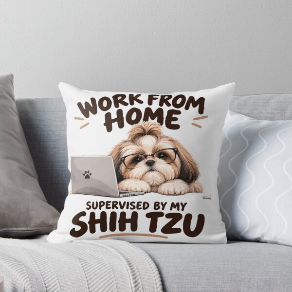 Item preview, Shih Tzu Work From Home – Funny Dog Mom Office designed and sold by PawsAndPallette .