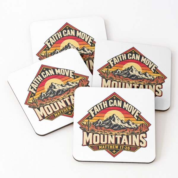 Item preview, Copy of Faith Can Move Mountains, Matthew 17:20 Christian Bible Verse designed and sold by graphic-genie.