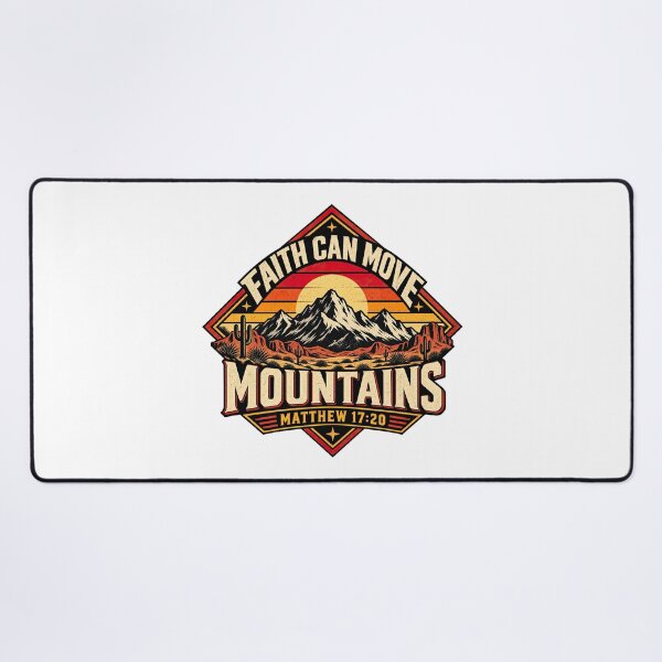 Item preview, Copy of Faith Can Move Mountains, Matthew 17:20 Christian Bible Verse designed and sold by graphic-genie.