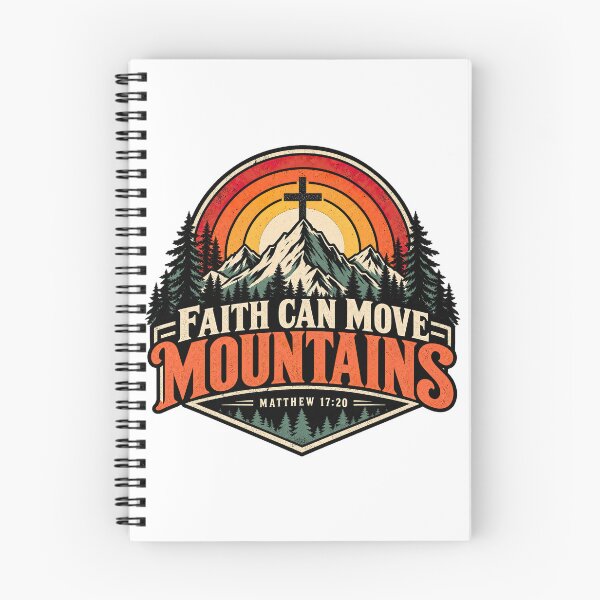 Item preview, Faith Can Move Mountains, Matthew 17:20 Christian Bible Verse designed and sold by graphic-genie.
