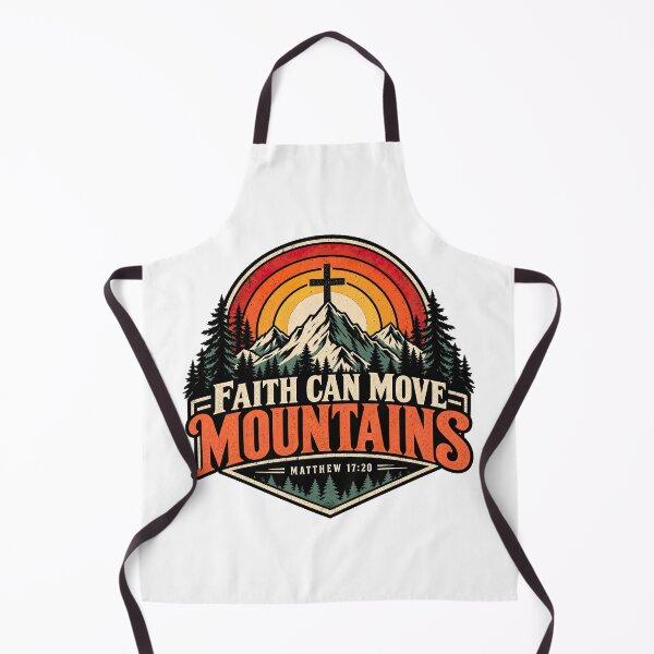 Item preview, Faith Can Move Mountains, Matthew 17:20 Christian Bible Verse designed and sold by graphic-genie.