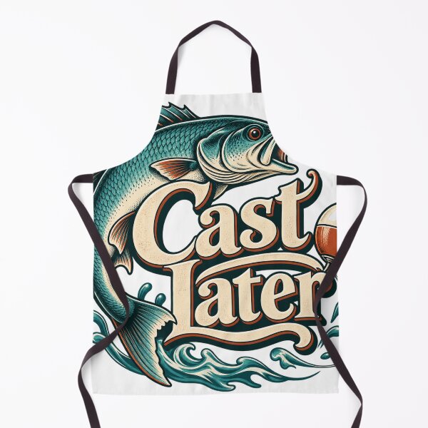 Aperçu de l'œuvre Cast Later Funny Fishing Typography créée et vendue par S06PMarketing.