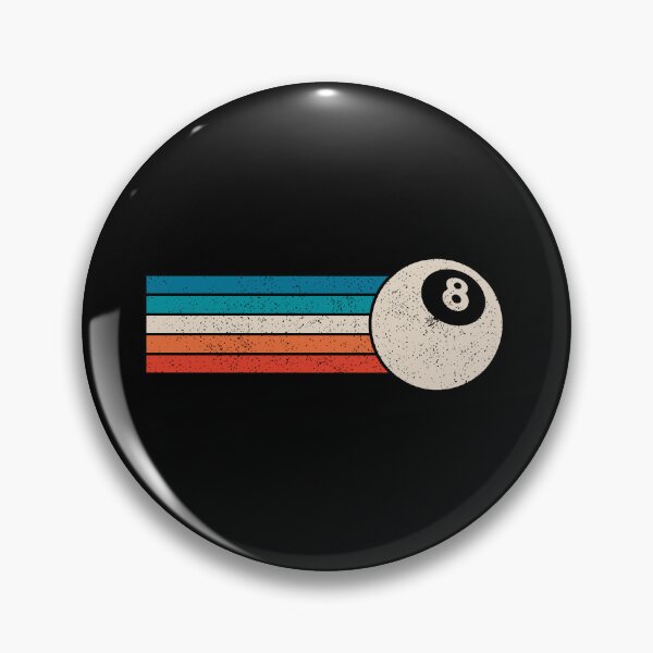 Artikelvorschau, Vintage Billardkugel (8-Ball) – Geschenkidee für Retro-Poolspieler entworfen und verkauft von zemilrathemi.