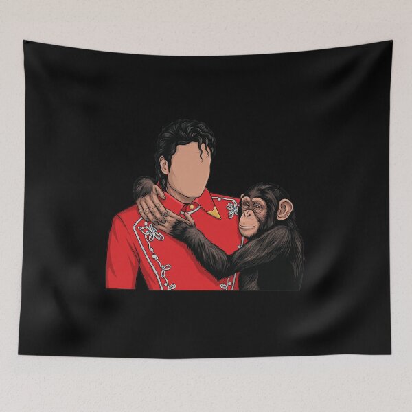 Item preview, King of Pop and Chimp Iconic Duo Illustration designed and sold by DominiRempel.