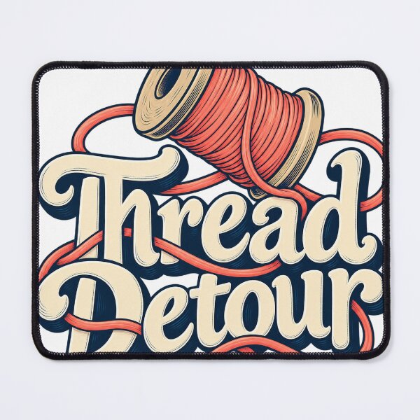 Item preview, Thread Detour Funny Sewing Typography designed and sold by S06PMarketing.