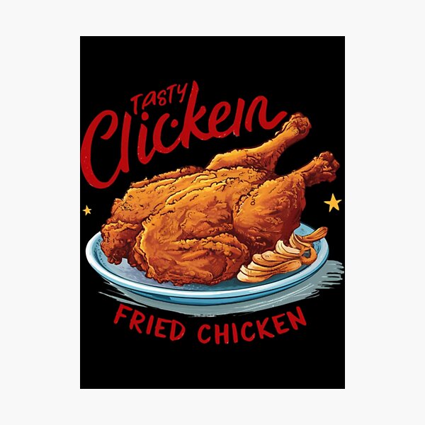 Item preview, Tasty Golden Crispy Fried Chicken Platter Art designed and sold by AmeenNester.