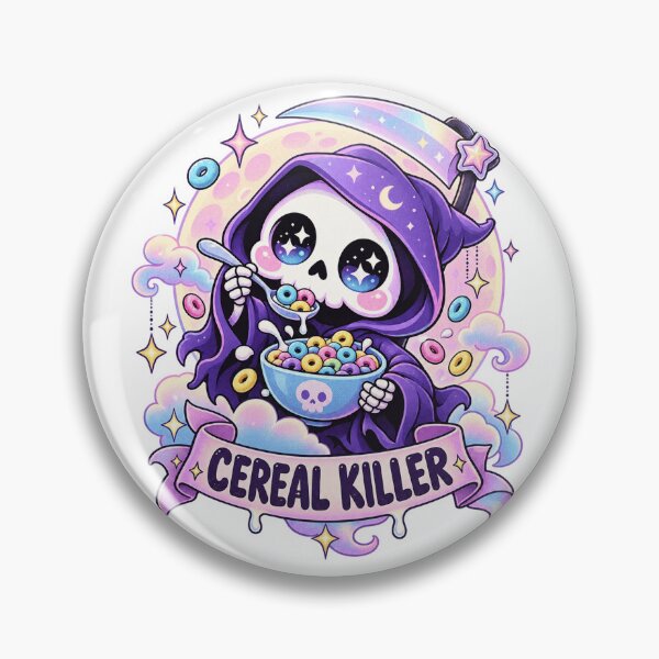 Item preview, Cute Cereal Killer Pastel Goth Chibi Grim Reaper Design designed and sold by SEINENGAPPI8.
