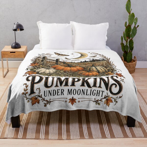 Item preview, Pumpkins Under Moonlight Vintage Halloween Pumpkin Graphic designed and sold by pradeepvisuals.