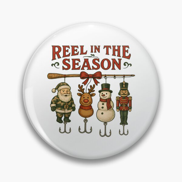 Item preview, Reel In The Season Funny Fishing Christmas Design For Fishermen And Holiday Lovers designed and sold by RevolutionFourr.