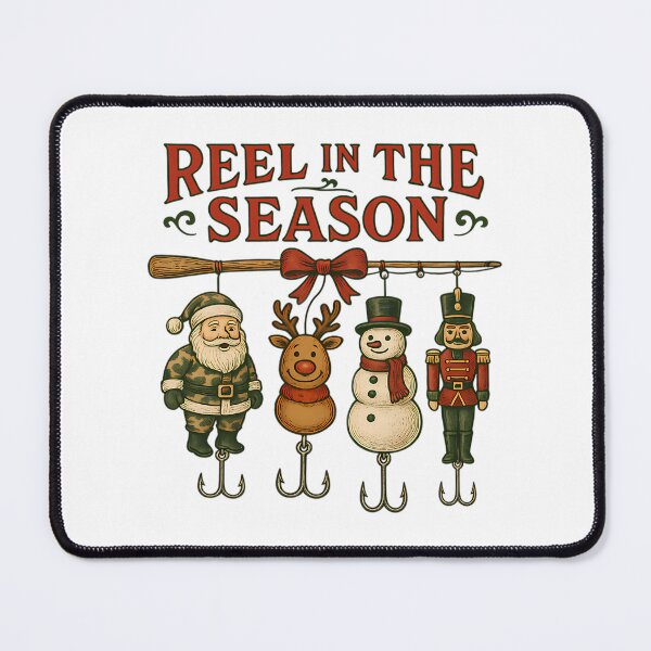 Item preview, Reel In The Season Funny Fishing Christmas Design For Fishermen And Holiday Lovers designed and sold by RevolutionFourr.