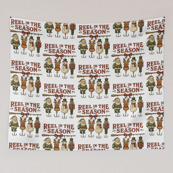 Item preview, Reel In The Season Funny Fishing Christmas Design For Fishermen And Holiday Lovers designed and sold by RevolutionFourr.