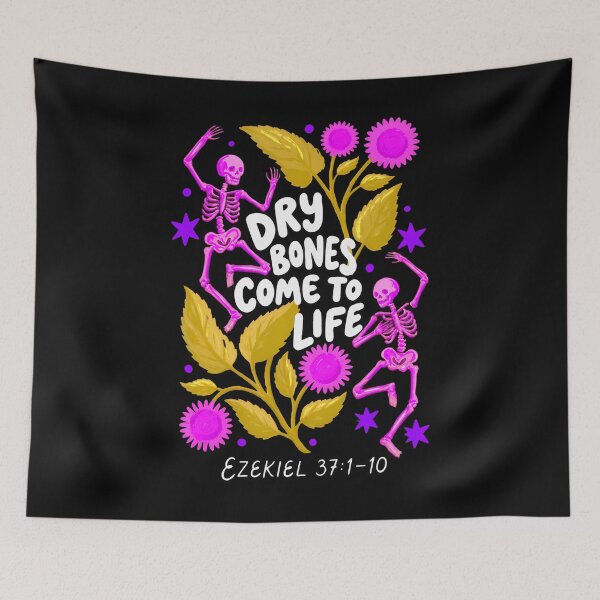Item preview, Dry Bones Come To Life Ezekiel 37 Christian Skeleton Floral designed and sold by PAROSSA.