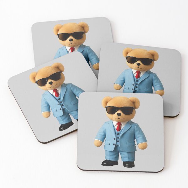 Item preview, Stylish Teddy Bear in Blue Suit Cool Sunglasses Shapes Mania designed and sold by Shapes-Mania.