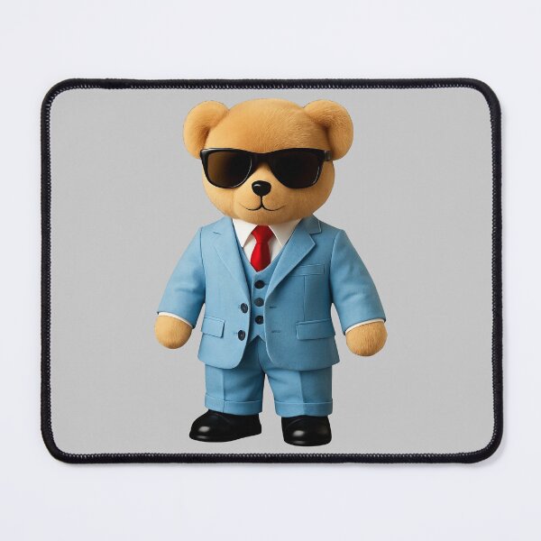 Item preview, Stylish Teddy Bear in Blue Suit Cool Sunglasses Shapes Mania designed and sold by Shapes-Mania.
