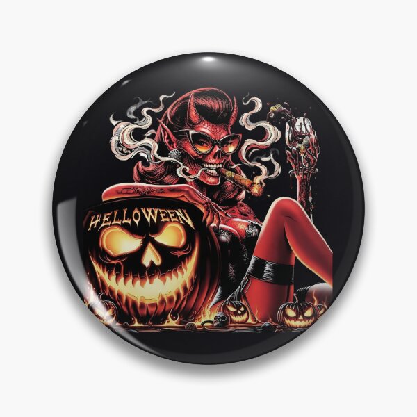 Item preview, Halloween She Devil Wine Glass Pumpkin designed and sold by Voodoo Store Paranormal Collections.