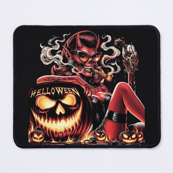 Item preview, Halloween She Devil Wine Glass Pumpkin designed and sold by Voodoo Store Paranormal Collections.