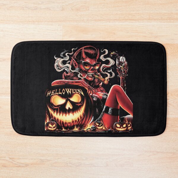 Item preview, Halloween She Devil Wine Glass Pumpkin designed and sold by Voodoo Store Paranormal Collections.