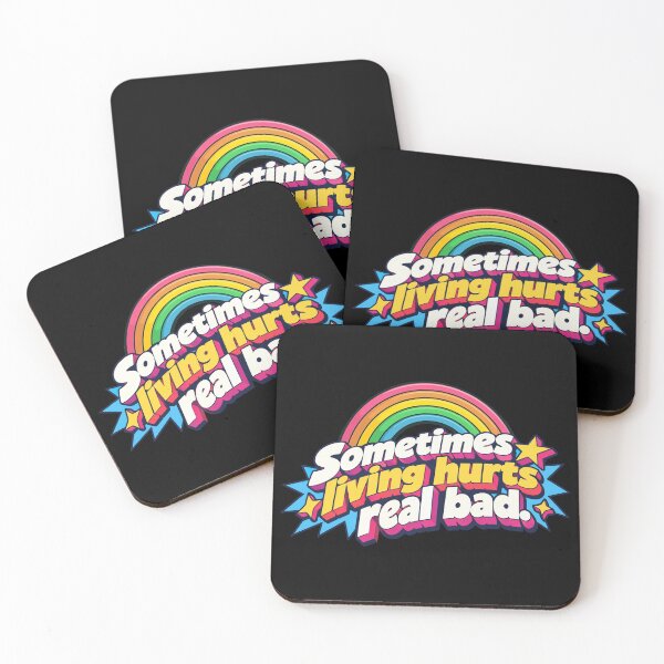 Item preview, Sometimes living hurts real bad. designed and sold by abby-thorns.