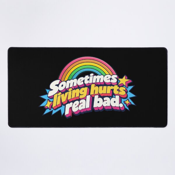 Item preview, Sometimes living hurts real bad. designed and sold by abby-thorns.